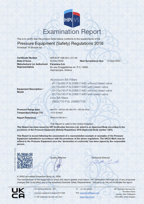 4. BA Filters UKCA certificate